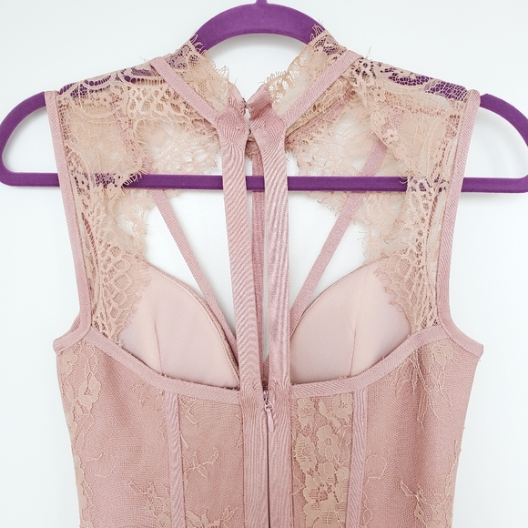 Blush Pink Lace Bandage Dress size M (would fit Sm/m) - Picture 7 of 8